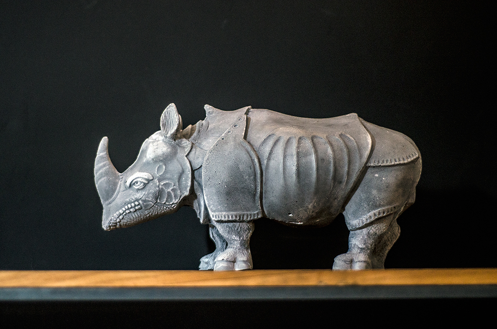 Concrete Rhinoceros decor